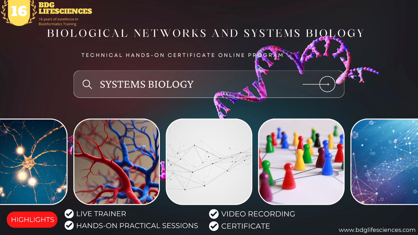 Biological Networks and Systems Biology Workshop Online of 5 days